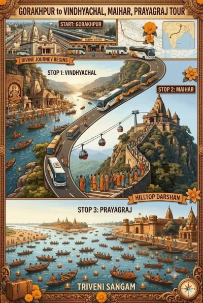 Gorakhpur to Vindhyachal Devi, Maihar Devi & Prayagraj 2N/3D